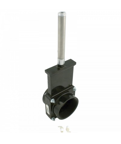 Gate Valve, 3 pc Pneumatic, SS Paddle, 3"fpt x 3"fpt, 30psi : 9307S