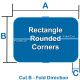 Rectangle with Rounded Corners - Cut B
