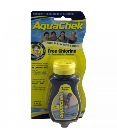Test Strips, AquaChek Yellow, 4-in-1, Free Chlorine, 50 ct : 511242A