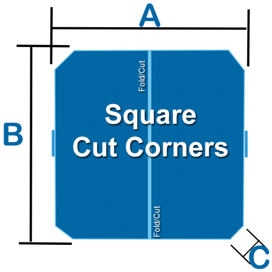 Hot Tub Covers Square with Cut Corners
