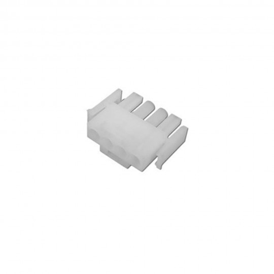 Amp Plug, 4 Pin Male, White : 1-480702-0