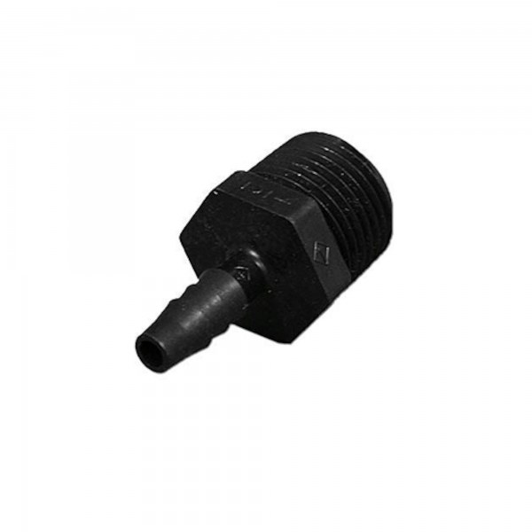 Fitting, PVC, Threaded Barb Adapter, 1/4"RB x 1/2"MPT : P4MCB-8