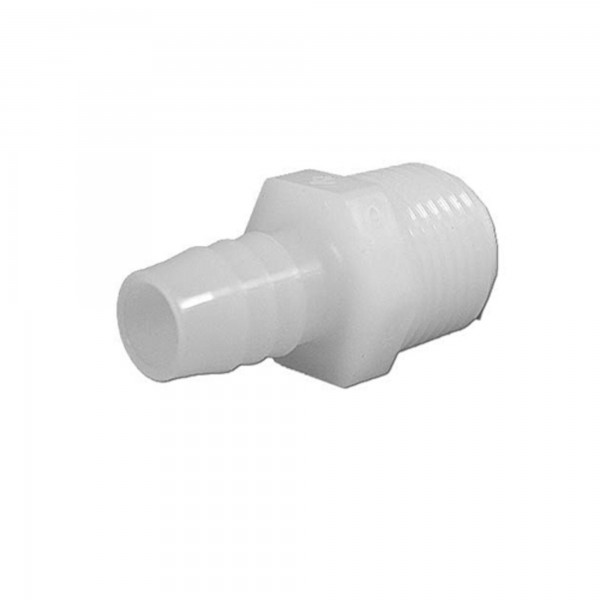 Fitting, PVC, Barbed Adapter, 1/2"RB x 1/2"MPT : UF5070