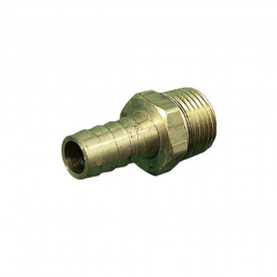 Fitting, Brass, Barbed Adapter, 1/2"RB x 1/2"MPT : H48-8-8 ***TEST***