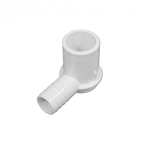Fitting, PVC, Ribbed Barb Ell Adapter, 90°, 3/4"RB x 1"Spg : 411-3490