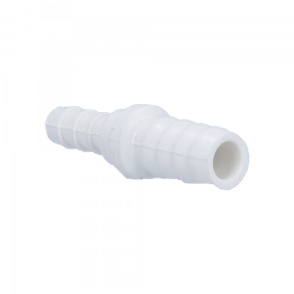 Fitting, PVC, Ribbed Barb Reducer Coupling, 3/8"RB x 1/4"RB, White : 425-4020