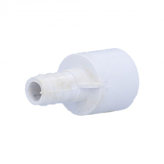 Fitting, PVC, Ribbed Barb Adapter, 3/8"RB x 1/2"Spg : 425-0210