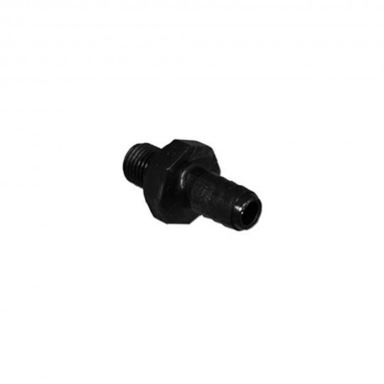 Fitting, PVC, Ribbed Barb Adapter, 3/8"RB x 1/4"NPSM : 413-1201