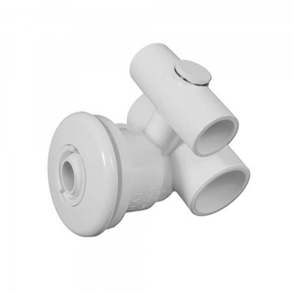 Jet Assembly, HydroAir Micro-Jet, Tee Body, 1"S Water x 1/2"S Air, White : 10-5610
