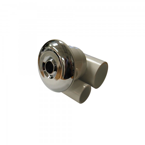 Jet Assembly, Hydrabath, Standard Jet, Directional, 2-1/2" Face, 1" Water x 1/2" Air, 1-11/16 Hole Size, Chrome : SJ1X5-6
