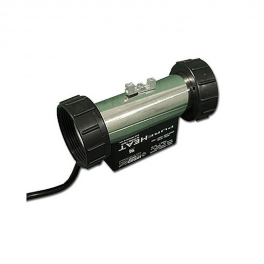 Bath Heater, HydroQuip In-Line w/Vacuum Switch, 1.5KW, 115V, 2", NEMA Cord : PH301-15UV