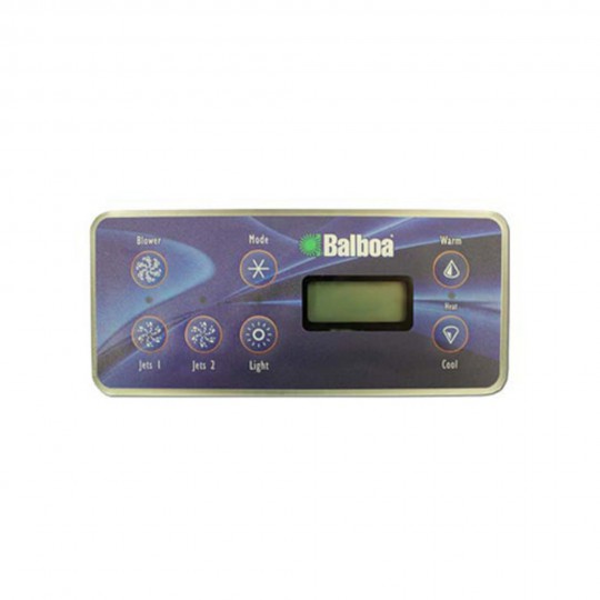 Spaside Control, HydroQuip Balboa HT-701S, 7-Button, LCD, Aux-Mode-Pump1-Pump2 : 34-0227C