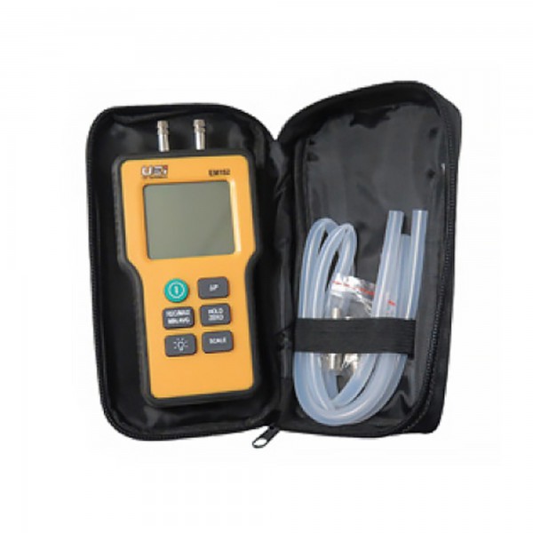 Manometer, Dual Input, EM152, Electronic w/Carrying Case : EM152