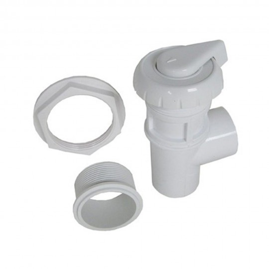 Valve, On/Off, HydroAir, 1" Vertical, Notched, White : 11-4050