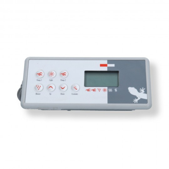 Spaside Control, Gecko TSC-8-GE2, 7-Button, LCD, Pump1-Pump2-Blower, 10' Cable, w/8 Pin JST Plug : 3-00-6017