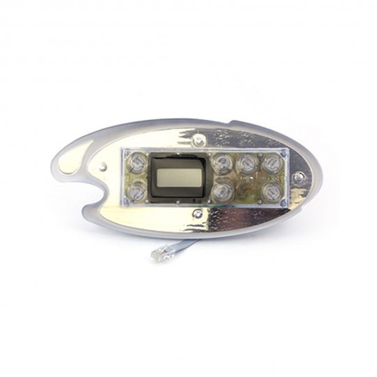 Spaside Control,Coast Spas CS702S 2011-Present, Custom, 7-Button,LCD, No Overlay, 10' Cable w/8 Pin Phone Plug : 50196