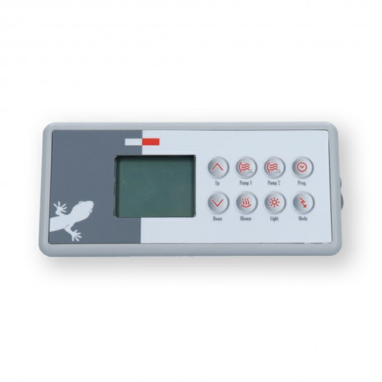 *USE 0200-007119* Spaside Control, Gecko TSC-4-GE1, 8-Button, LCD, Pump1-Pump2-Blower, 10' Cable : BDLTSC4GE1