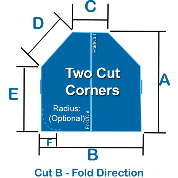 Hot Tub Covers Two Cut Corners - Fold/Cut B