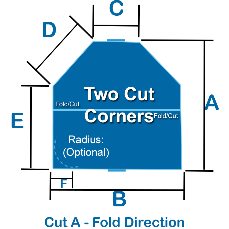 Hot Tub Covers Two Cut Corners - Fold/Cut A