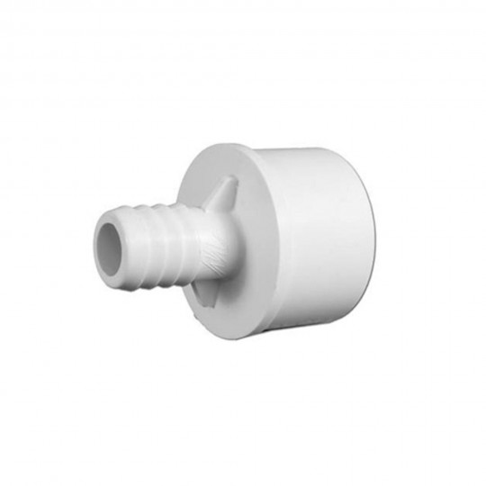 Fitting, PVC, Ribbed Barb Adapter, 3/4"RB x 1-1/2"Spg : 413-4370