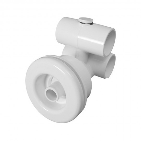 Jet Assembly, HydroAir Converta'ssage, Tee Body, 13 GPM, 1"S Water x 1"S Air, White : 10-4500