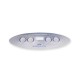 Overlay, Spa Side, Marquis Balboa, Oval, 4-Button, Jets-Temp-Settings-Light, : 650-0648