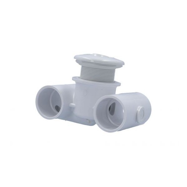 Jet Assembly, HydroAir Hydro-Jet, Extended, 1-1/2"S Water x 1-1/2"S Air, White : 10-5300-WHT