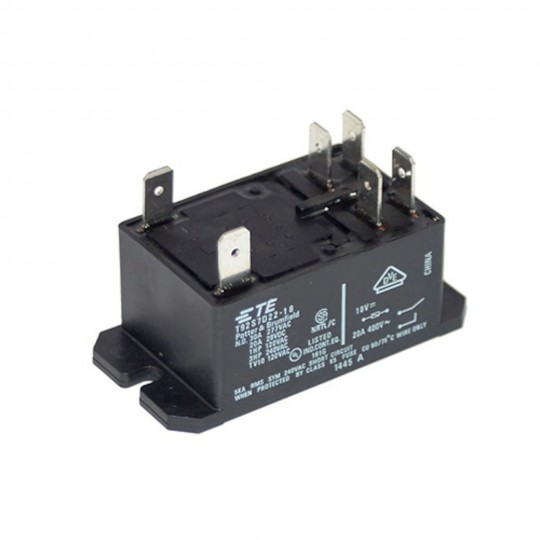 Relay, T92 Style, 18 VDC Coil, 30 Amp, DPST : T92S7D22-18