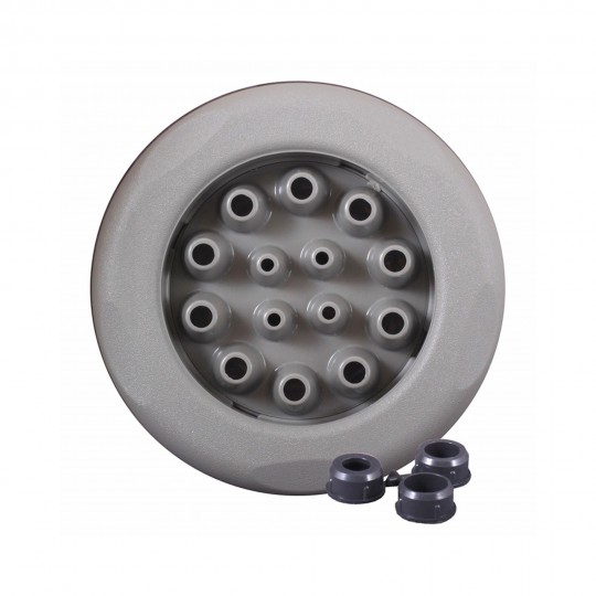Jet Assembly, Waterway, Master Massage, Non-Adj, 7-1/2"Face, 5-Scallop, 1/2" s air, 1-1/2" s water : 210-8167