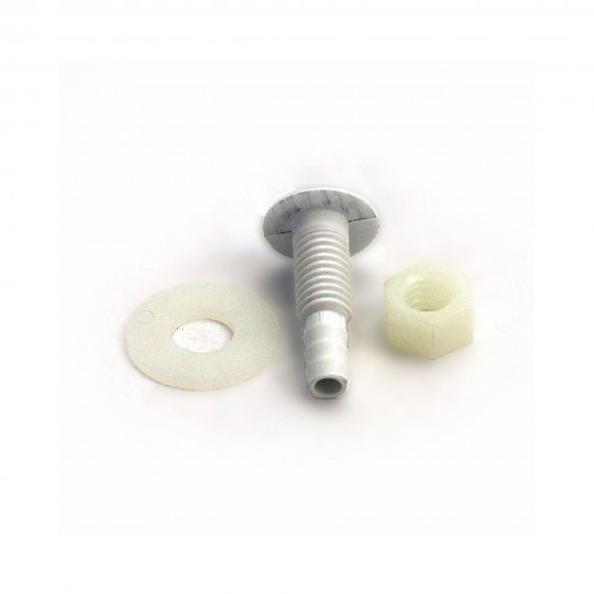 Air Injector, Waterway Button Style, 1/4" Barb, White : 670-2130