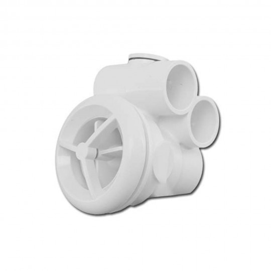 Jet Assembly, HydroAir Freedom Micro'ssage, Tee Body, 1"S Water x 1"S Air, Roto, White : 16-FS711TM