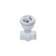 Jet Assembly, HydroAir Micro'ssage, Roto, Tee Body, 1-1/2"S Water x 1"S Air, White : 16-5250