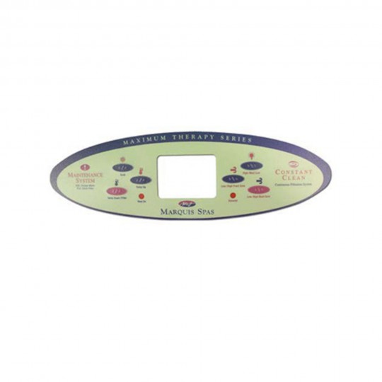 Overlay, Spaside, Marquis Balboa MTS97 1998, Serial Standard, Oval, 6-Button, Soak-Light, Up-Jets1 Front Zone: 650-0447