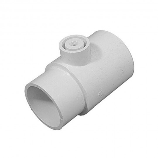 Fitting, PVC, Adapter Tee, 1/8"FPT x 2"S x 2"Spg, Cal Spa Safety Suction : 413-5010