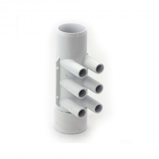 Manifold, PVC, Waterway ShurGrip II, 2”SHR x 2”SHR Socket x 6 3/4” SB Ports : 672-7620