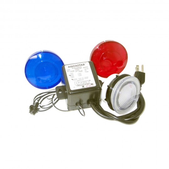 Lighting Kit, O'Ryan, 115/12V w/3 Lens, Clear/Blue/Red, Nema Plug : 3001