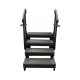 Step, Confer, Portabello w/Hand Rail, 36" Width, 4 Stairs, Black Side Panels and Rails : SSS36-4-P-BLK