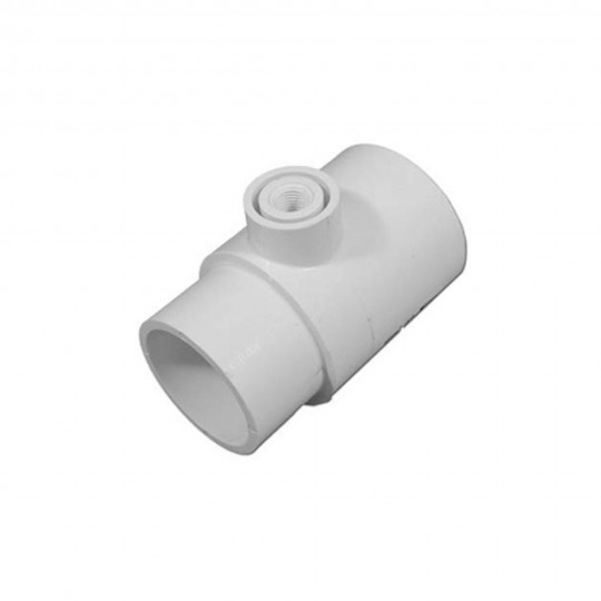 Fitting, PVC, Adapter Tee, 2"S x 2"Spg x 3/8"Air Bleed : 413-2180