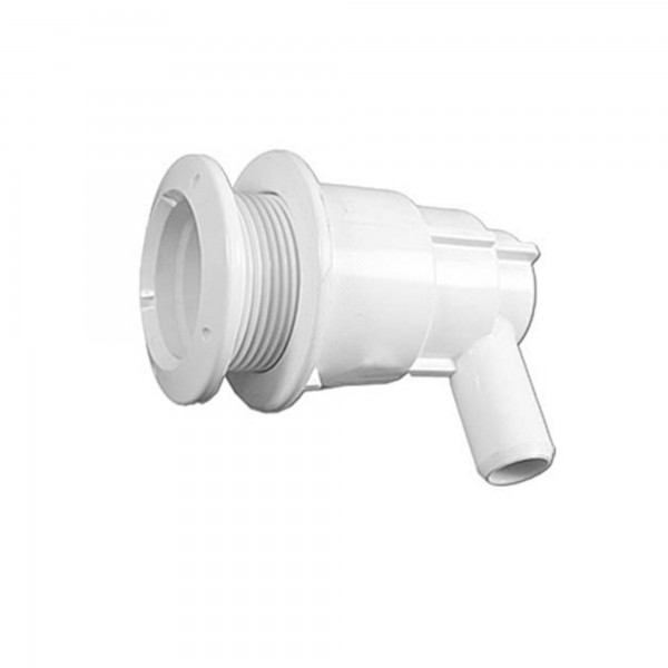 Body Assembly, Jet, Waterway Adjustable Mini, Ell Body, 3/4"B x No Air, 1-3/4" Hole Size w/ Wall Fitting : 222-1090