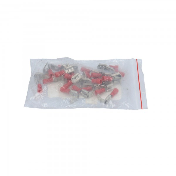 Wire Terminals, Size: .187, 22-16 Gauge, Red, 25 Pack : 1740