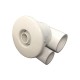 Jet Assembly, Hydrabath, Futura Jet, Directional, 2-1/2" Face, 1" Water x 1/2" Air, 1-11/16 Hole Size, White : FJ1X5-1