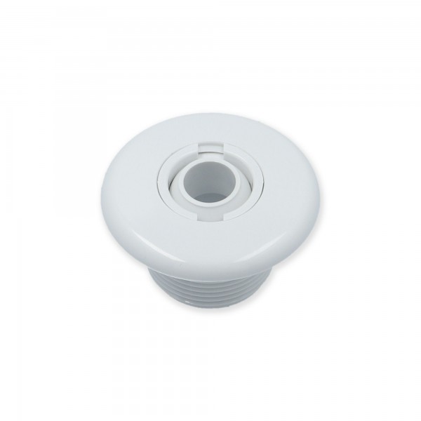 Wall Fitting Assembly, Jet, HydroAir Micro-Jet, 2-3/4" Face, White w/ Eyeball, Retaining Ring, Wall Fitting & Gasket : 10-3700