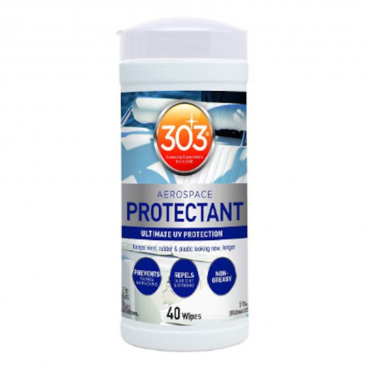 Protectant, 303, Aerospace Protectant Wipes, 40 Count : 030910