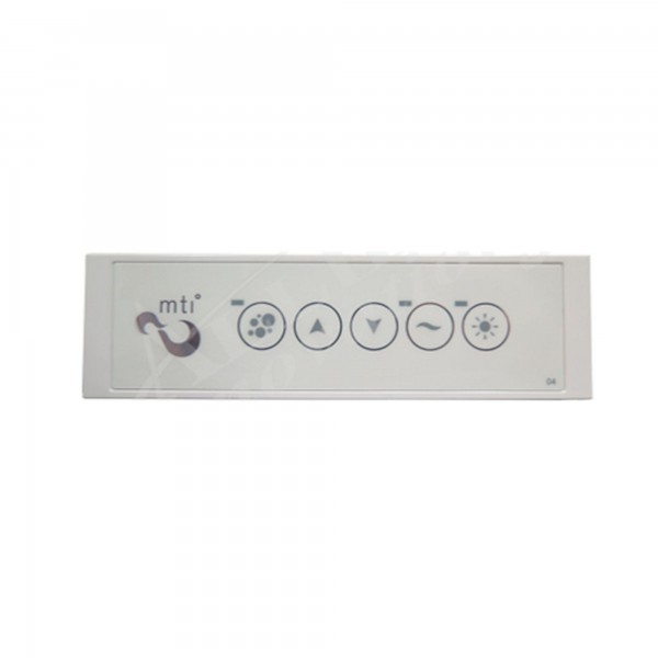 Spaside Control, CG Air Systems, MTI Whirlpool, Rectangle, LED, 5-Button, Variable Blower : MTI/LED-TS-BV/CH-V5
