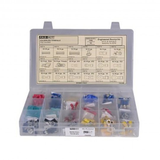 Wire Terminal Kit, Soderless, Assorted Vinyl Insulated w/Box : FK0400