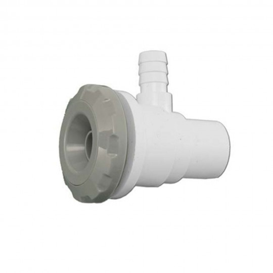 Jet Assembly, HydroAir SL Duo Blaster, 1/2"Spg Water x 3/8"B Air, 15/16" hole size : 16-2705-SILGRY