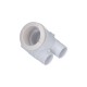 Body Assembly, Jet, Waterway Poly Jet, Tee Body, 1"S Water x 1"S Air, 2-5/8" Hole Size w/ Wall Fitting, White : 210-5830