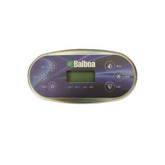 Spaside Control, Balboa VL600S, Oval, 6-Button, LCD, Jet1-Warm, Jet2-Mode, Light-Cool : 54548