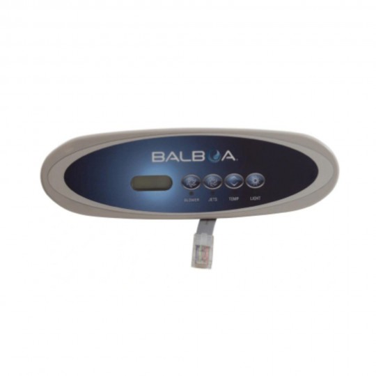 Spa Side Control, Electronic, BALBOA, MVP/VL260, 4-Button, LCD, 7'Cable, Gray Bezel BL-JETS-TEMP : 53645