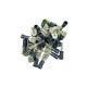Wire Terminals, Size: .250, Double Up Connector, 16-14 Gauge, Blue, 25 Pack : 1640
